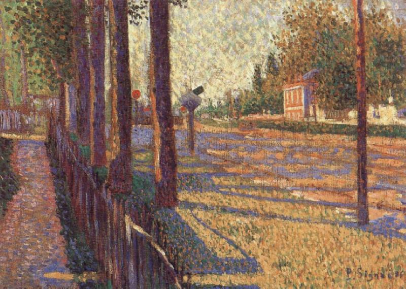 Paul Signac The Railway at Bois-Colombes France oil painting art